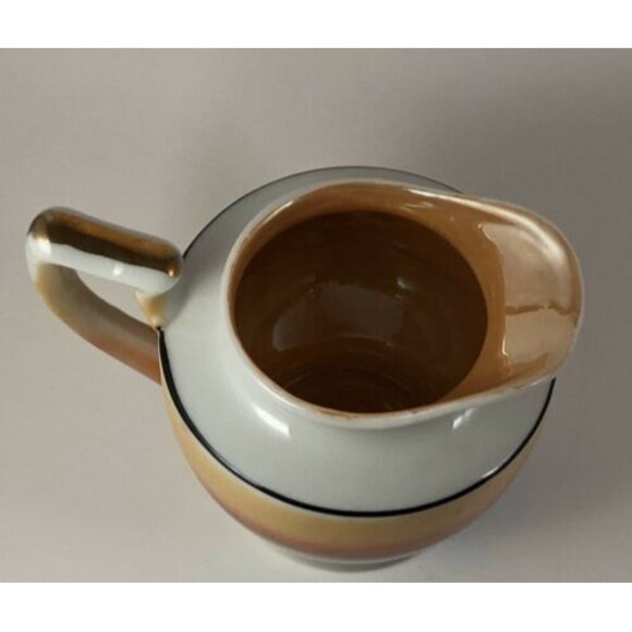 Noritake Lusterware Creamer Hand Painted Landscape Design - Picture 4 of 7